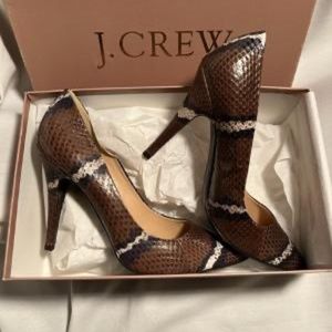 SALE!! J.Crew Brand New (NIB) LeatherReal Snakeskin Pumps Sizes 6.5 7, 8.5,10